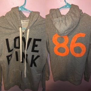 Victoria’s Secret PINK Gray Zip Up Hoodie
